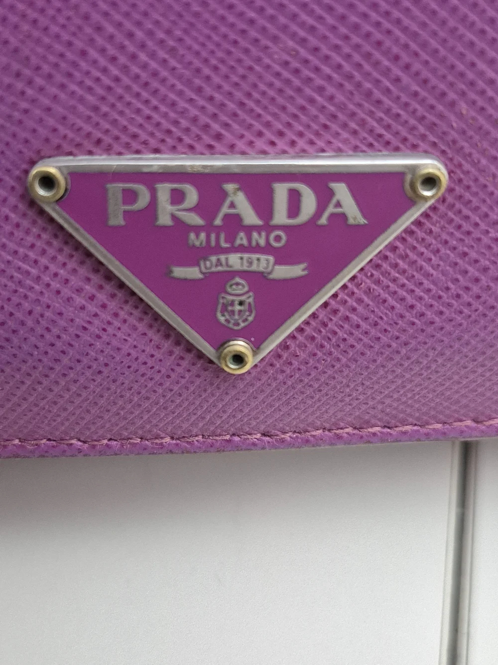 Prada Purple Saffiano Leather Wallet - Women's Long Clutch